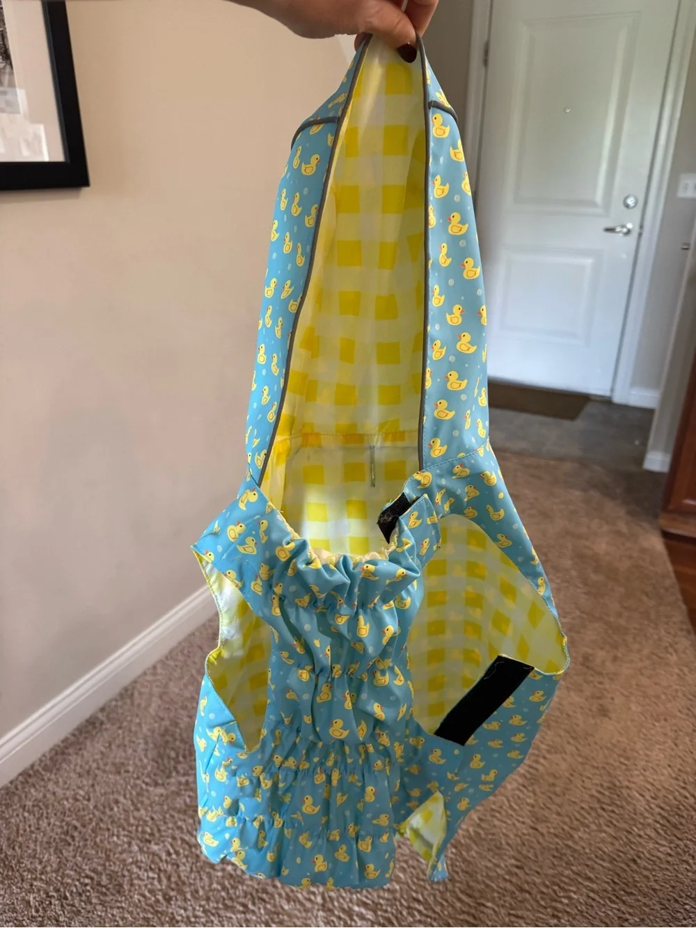 Dog Rain Coat- size XL Duck-Print